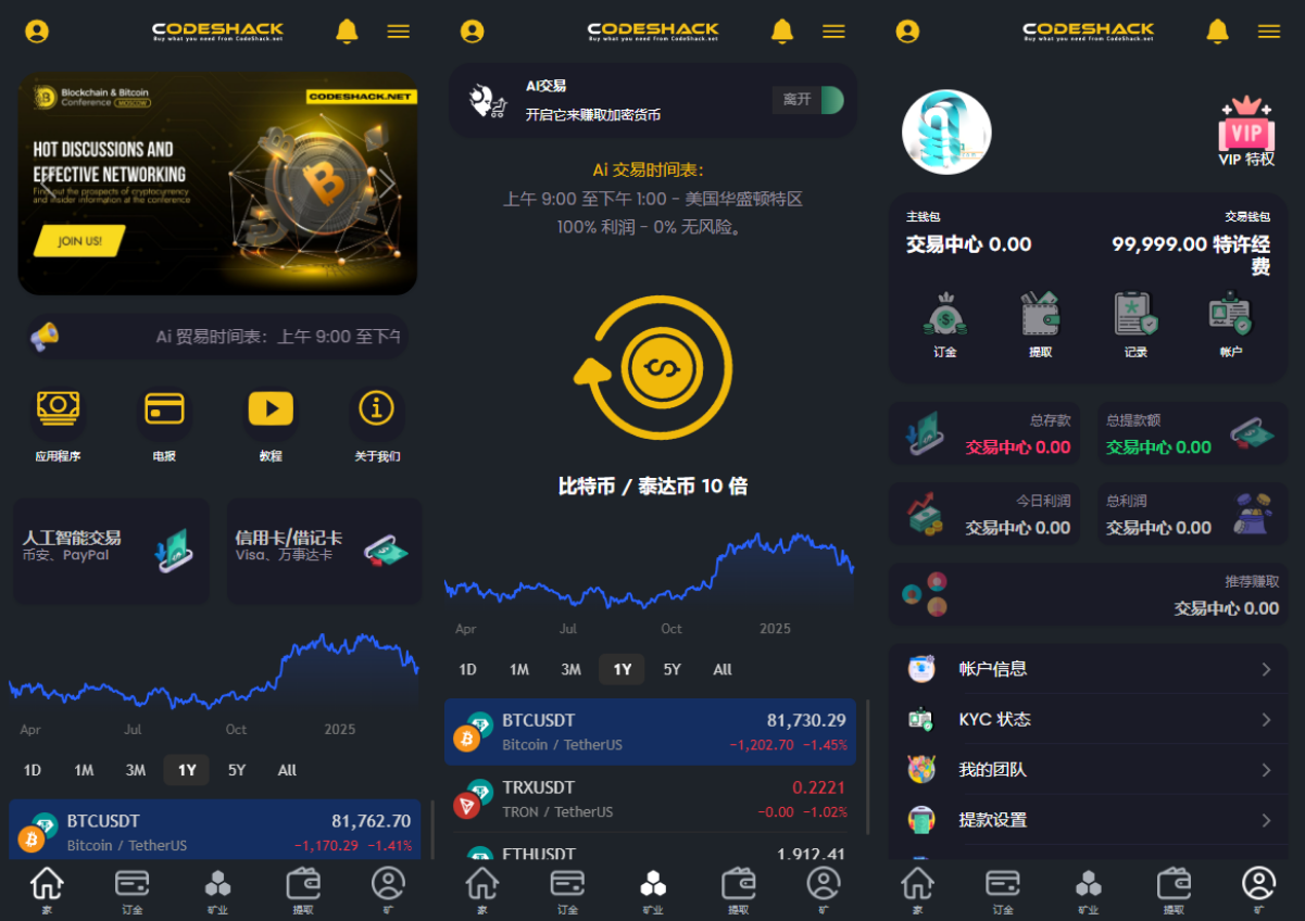 AI量化投资源码 海外版区块链理财交易所源码 ai交易源码-知铺资源网
