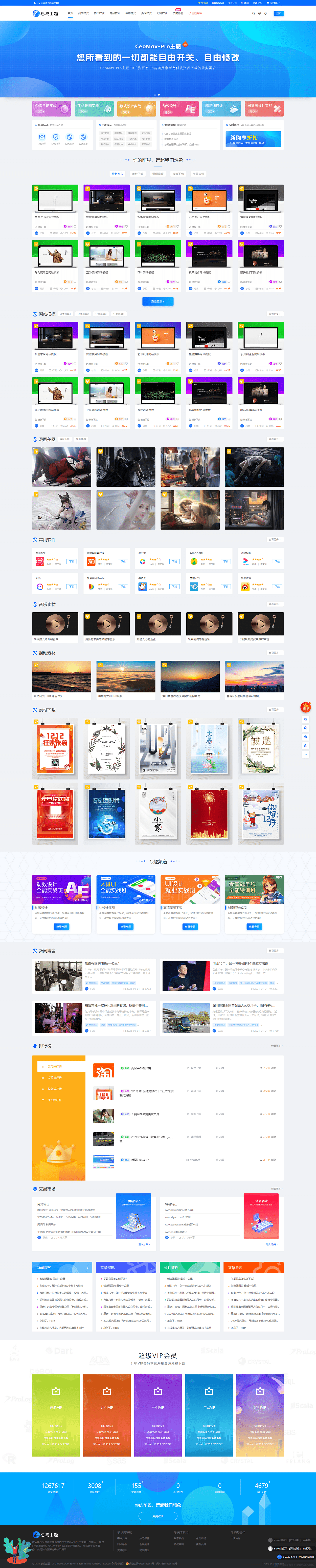 免费源码-WordPress 资源展示型下载类主题 CeoMax-Pro_v7.6 开心版-知铺资源网