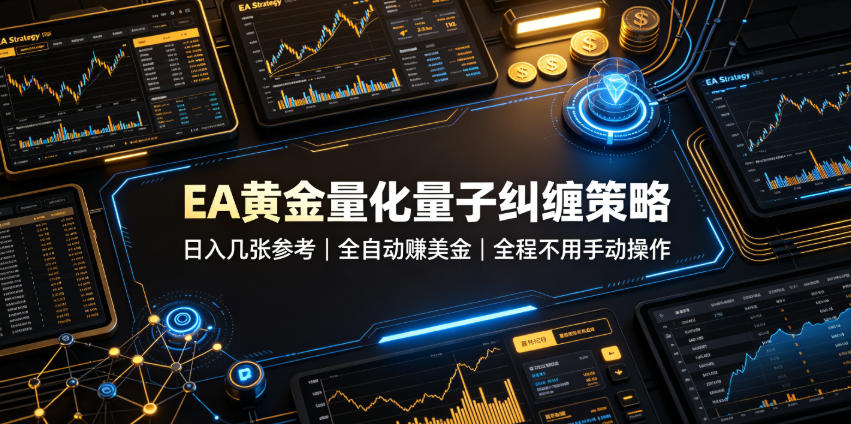 免费教程-EA黄金量化量子纠缠策略，日入几张，全自动賺美金，全程不用手动操作！【揭秘】-知铺资源网