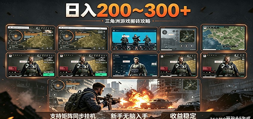 免费资源-日入200~300+ 三角洲全自动搬砖项目,新手零门槛即可无脑入手-知铺资源网