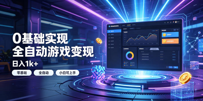 免费资源-0基础实现全自动游戏变现，日入1k+，小白直接上手搞钱！【揭秘】-知铺资源网