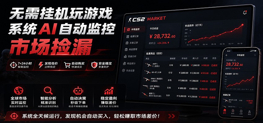 免费资源-系统AI自动监控市场捡漏,不用玩游戏,只需要一部手机,支持任何形式数据验证-知铺资源网