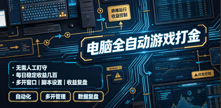 免费资源-电脑全自动游戏打金,无需人工盯守,每日稳定收益几百!【揭秘】-知铺资源网