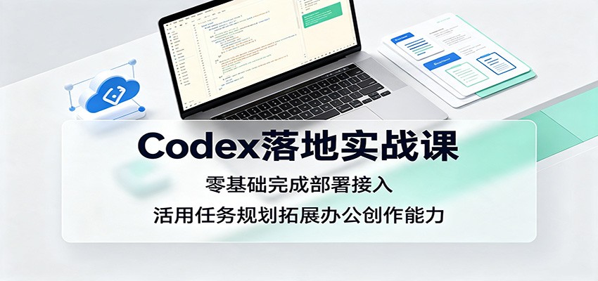 免费资源-Codex落地实战课：零基础完成部署接入，活用任务规划拓展办公创作能力-知铺资源网