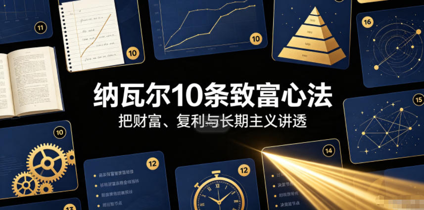 免费资源-付费文章：纳瓦尔10条致富心法-知铺资源网