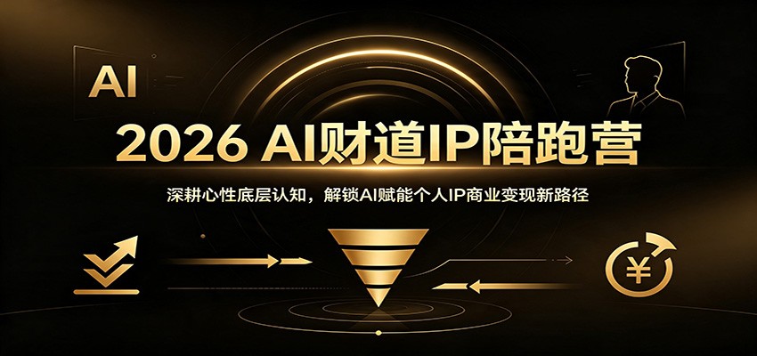 免费资源-2026 AI财道IP陪跑营：深耕心性底层认知，解锁AI赋能个人IP商业变现新路径-知铺资源网