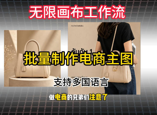 免费资源-无限画布工作流搭建教程,一键电商主图批量制作,批量下载,支持多国语言-知铺资源网