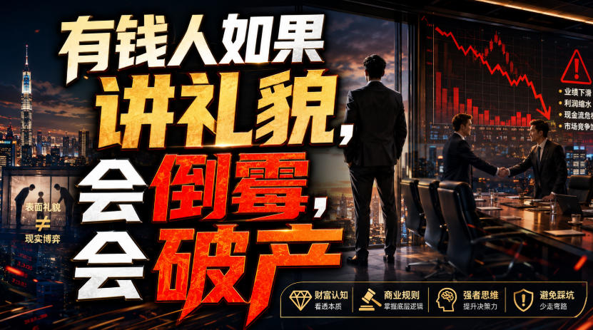 免费资源-付费文章：有钱人如果讲礼貌，会倒霉，会破产-知铺资源网