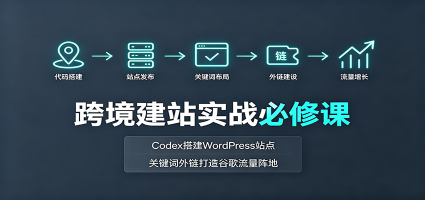 免费资源-跨境建站实战必修课：Codex搭建WordPress站点，关键词外链打造谷歌流量阵地-知铺资源网