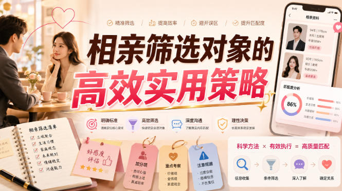 免费资源-付费文章:相亲筛选对象的高效实用策略-知铺资源网