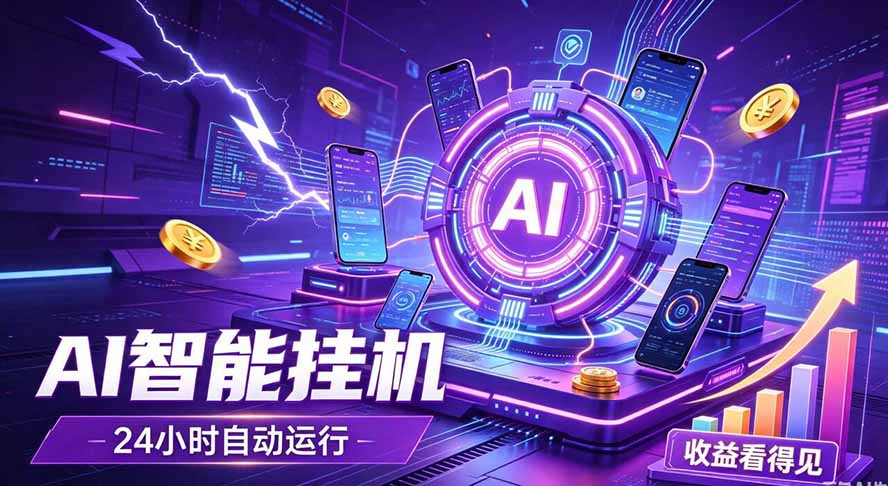 免费资源-AI智能广告挂机，躺赚新模式 设备托管运行，解放双手持续变现-知铺资源网
