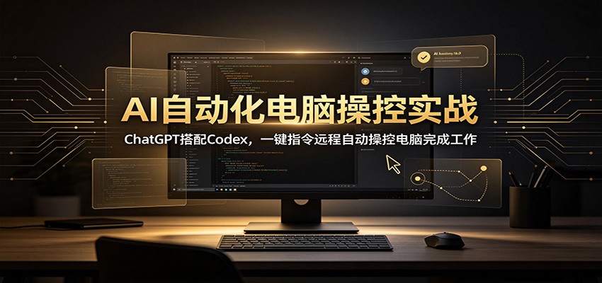 免费资源-AI自动化电脑操控实战：ChatGPT搭配Codex，一键指令远程自动操控电脑完成工作-知铺资源网