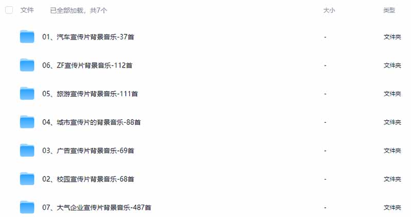 图片[3]-免费资源-某宝付费购买，常用6G音效合集！970+首宣传片背景音乐，无版权可商用大气素材，分类清晰，高质量内容-知铺资源网