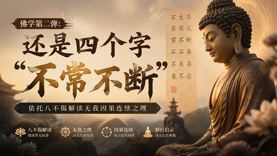 免费资源-付费文章：佛学第二弹：还是四个字“不常不断”依托八不偈解读无我因果连续之理-知铺资源网