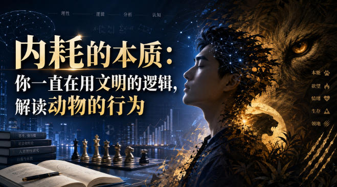 免费资源-付费文章:内耗的本质:你一直在用文明的逻辑,解读动物的行为-知铺资源网