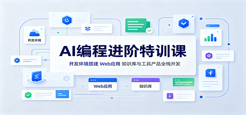免费资源-AI编程进阶特训课：开发环境搭建，Web应用、知识库与工具产品全栈开发-知铺资源网