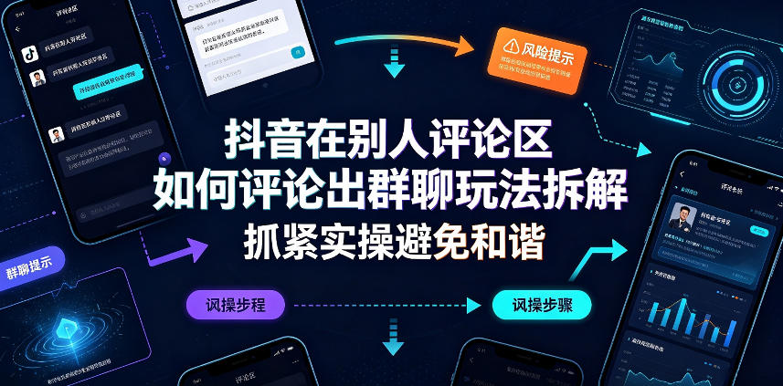 免费资源-抖音在别人评论区如何评论出群聊玩法拆解,抓紧实操避免和谐-知铺资源网