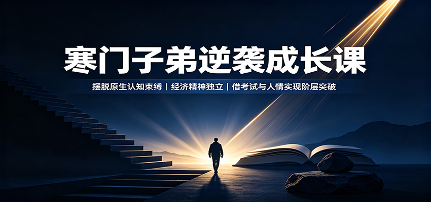 免费资源-寒门子弟逆袭成长课:摆脱原生认知束缚,经济精神独立,借考试与人情实现阶层突破-知铺资源网