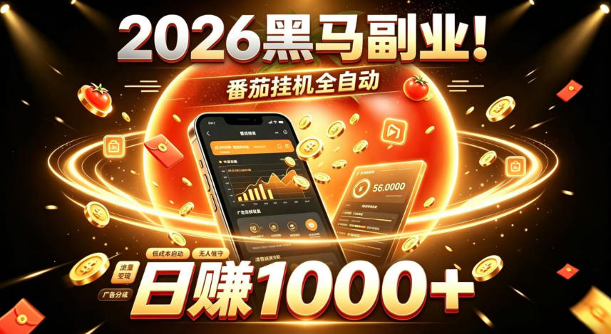 免费资源-2026黑马副业!番茄挂G全自动日入1000+,操作最简单、门槛最低的线上轻资产项目【揭秘】-知铺资源网