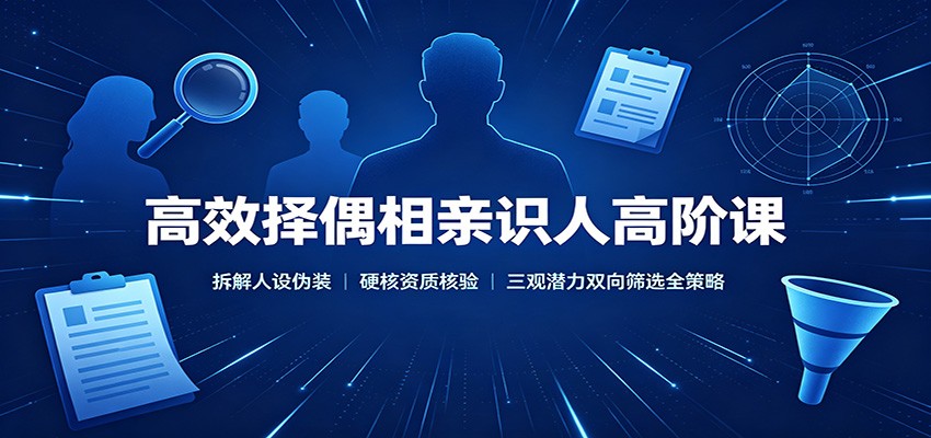 免费资源-高效择偶相亲识人高阶课:拆解人设伪装,硬核资质核验,三观潜力双向筛选全策略-知铺资源网