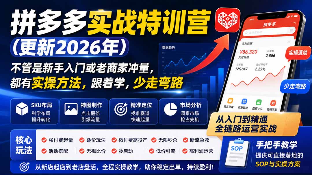 免费资源-拼多多实战特训营(更新26年0821-知铺资源网