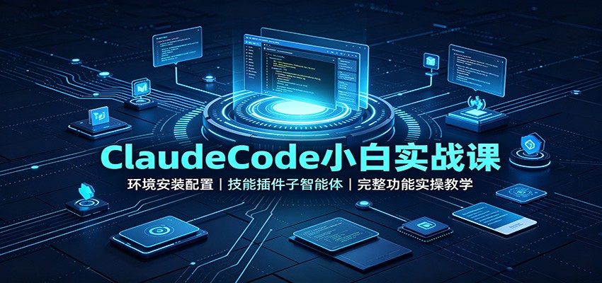 免费资源-ClaudeCode小白实战课:环境安装配置,技能插件子智能体,完整功能实操教学-知铺资源网
