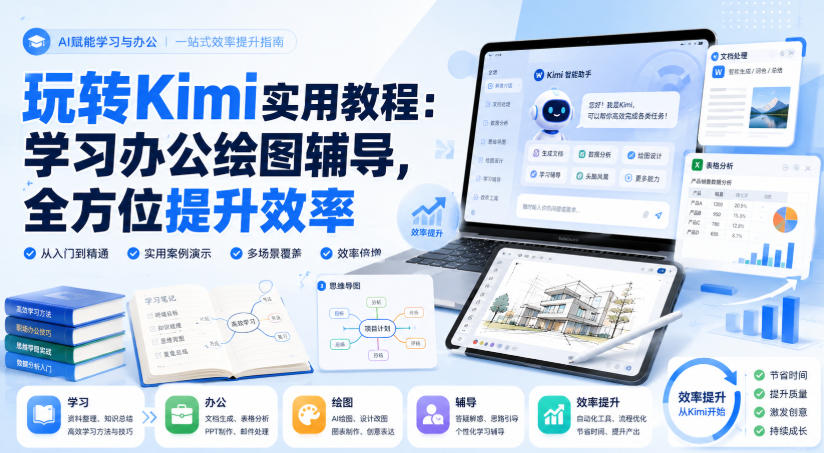 免费资源-玩转Kimi实用教程:学习办公绘图辅导,全方位提升效率-知铺资源网