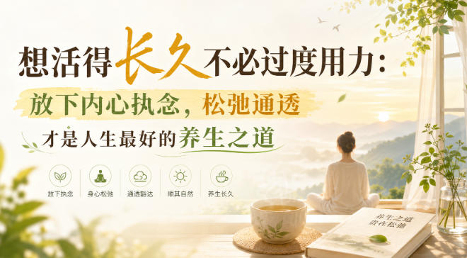 免费资源-付费文章:想活得长久不必过度用力:放下内心执念,松弛通透才是人生最好的养生之道-知铺资源网