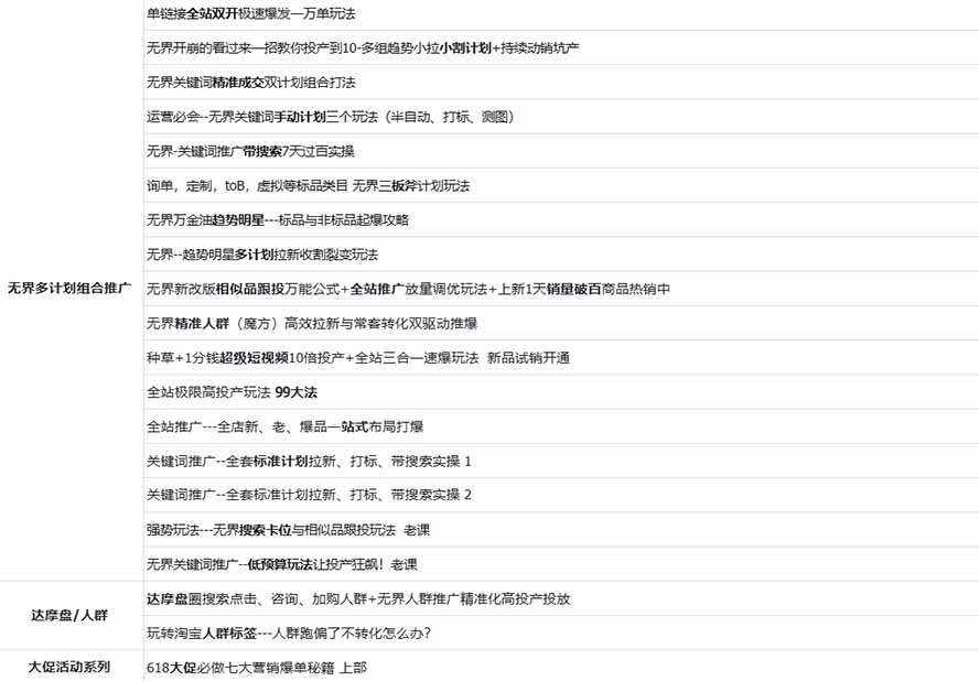 图片[2]-免费资源-2026淘天开单秘籍PRO实战陪跑课程：全套落地运营玩法，一站式解决淘宝流量低、不出单难题(更新260823-知铺资源网