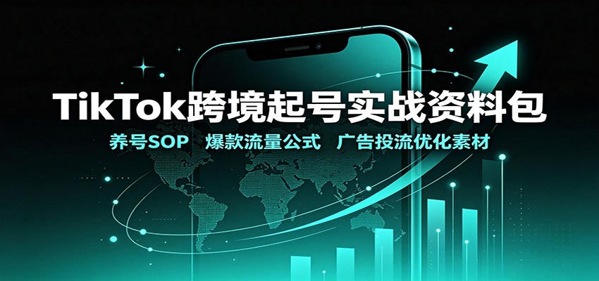 免费资源-TikTok跨境起号实战资料包:养号SOP,爆款流量公式,广告投流优化素材-知铺资源网
