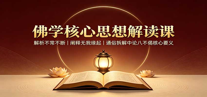 免费资源-佛学核心思想解读课:解析不常不断,阐释无我缘起,通俗拆解中论八不偈核心要义-知铺资源网