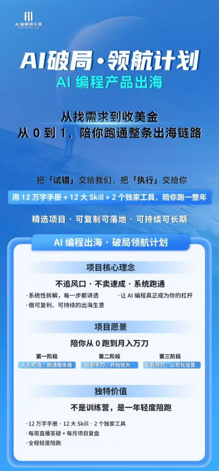 图片[1]-免费资源-AI编程产品出海领航计划-更新：12万字手册+12大Skill+2个独家工具，从找需求到上线收美金跑通全链路-知铺资源网